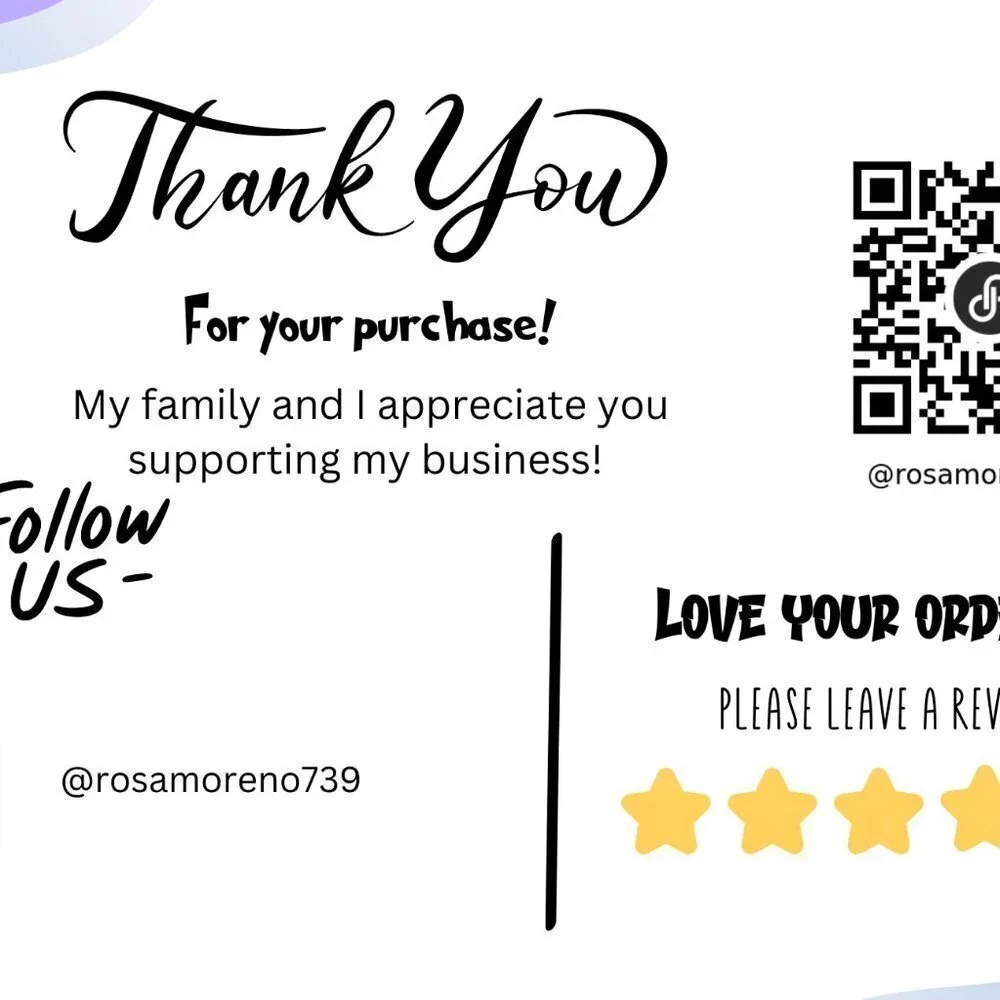 CUSTOM Made Thank You Cards 500 Count